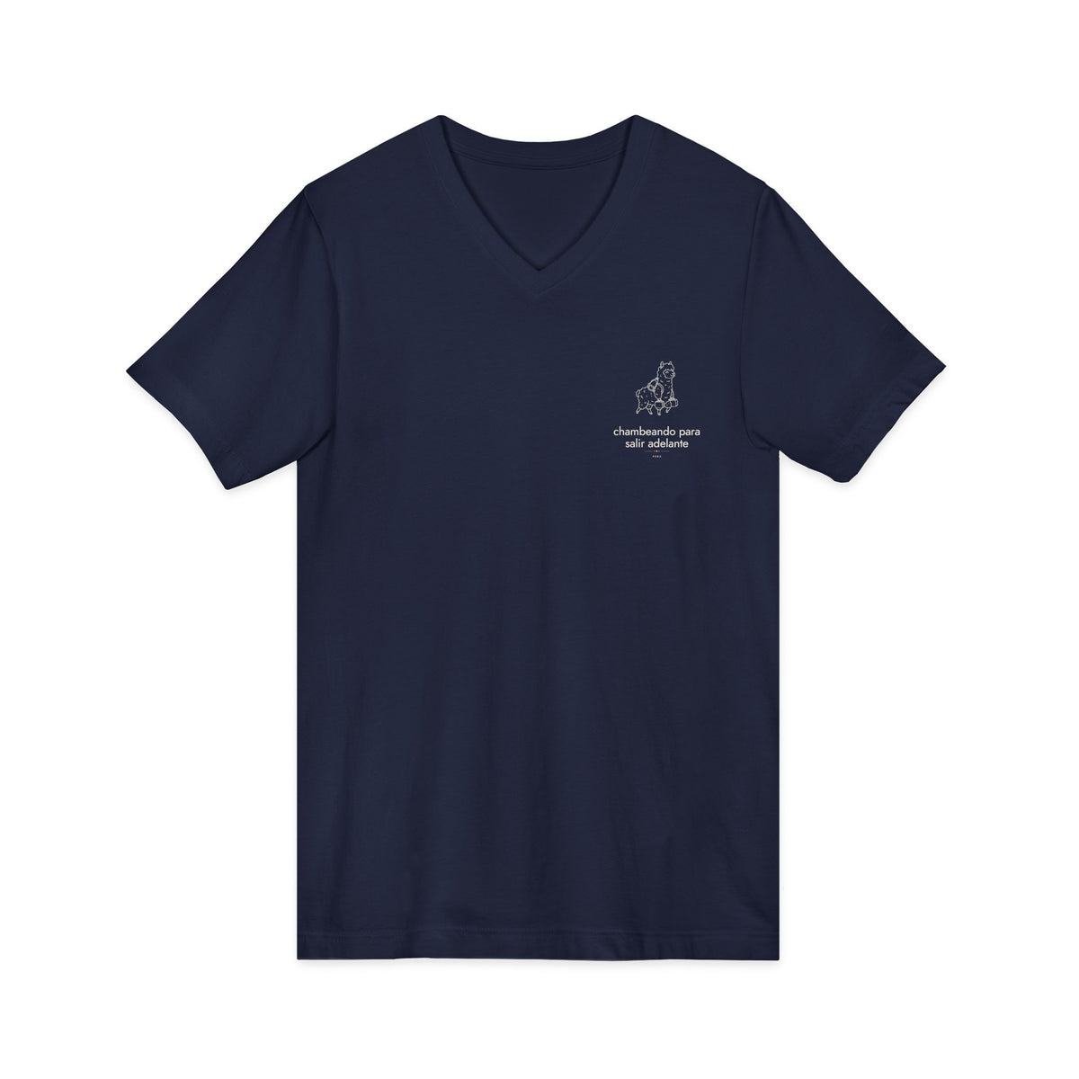chambeando para salir adelante | Camiseta cuello V Perú