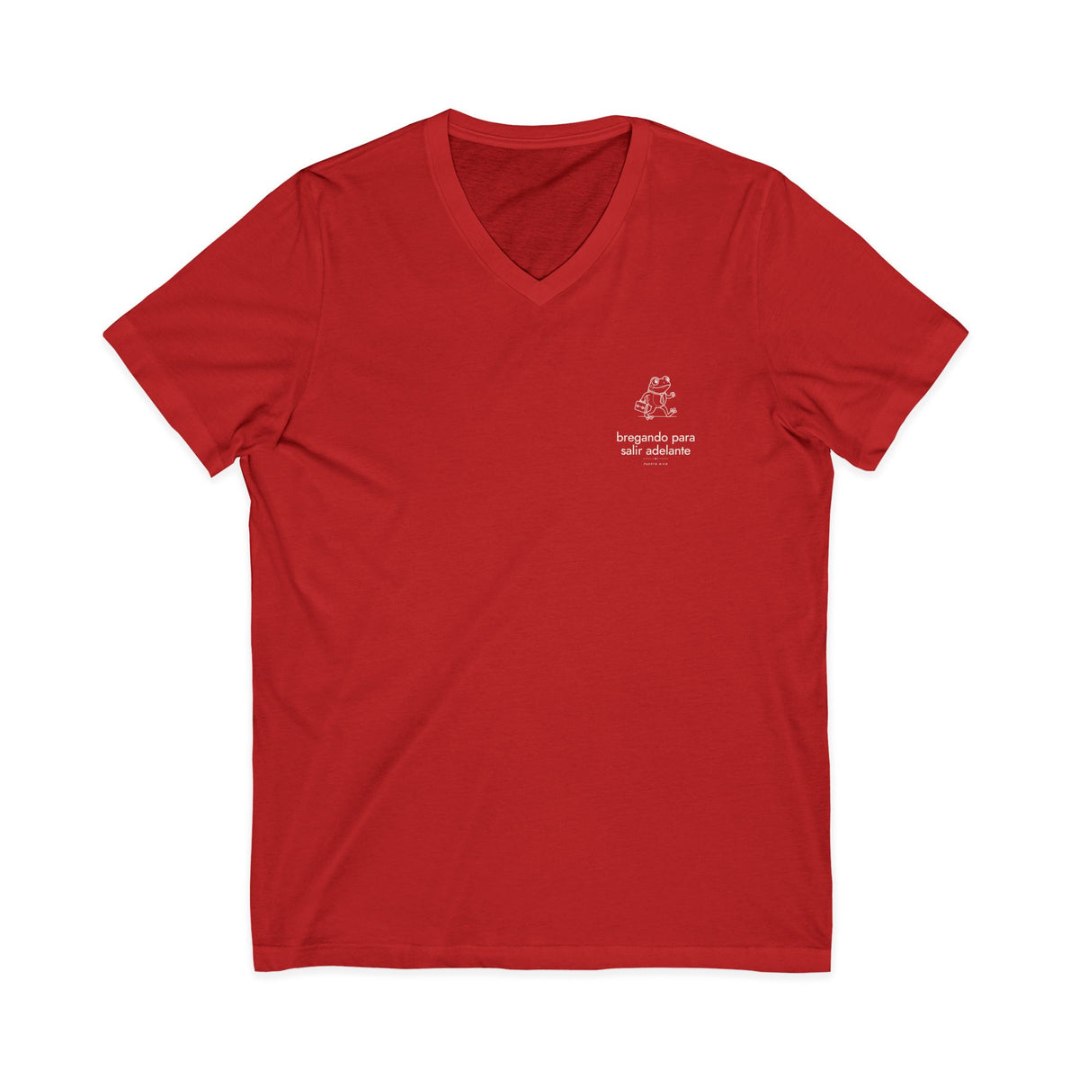 bregando para salir adelante | Camiseta cuello V Puerto Rico