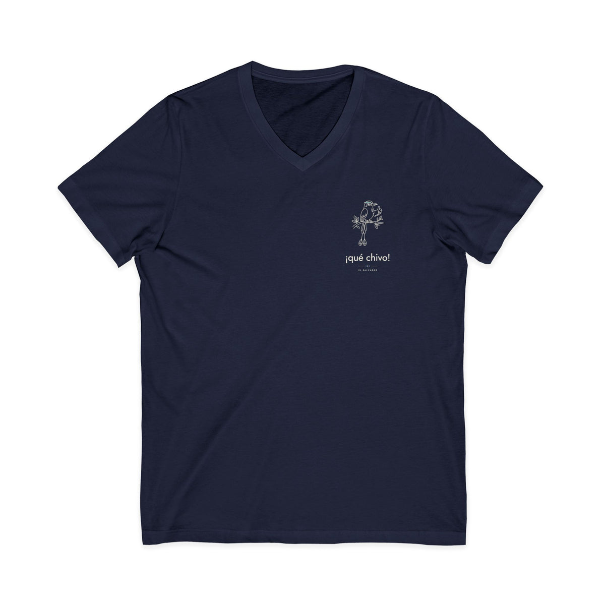 ¡qué chivo! | Camiseta cuello V El Salvador