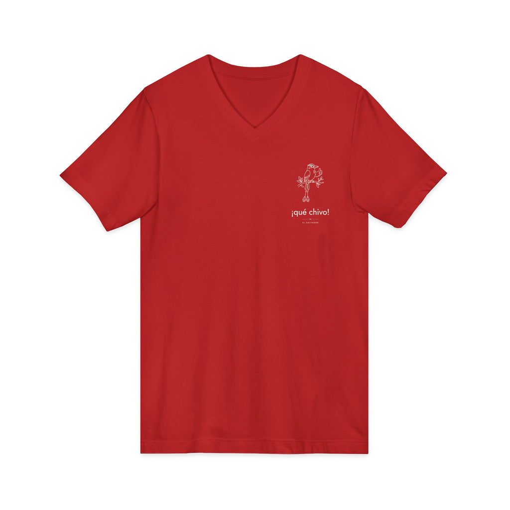 ¡qué chivo! | Camiseta cuello V El Salvador