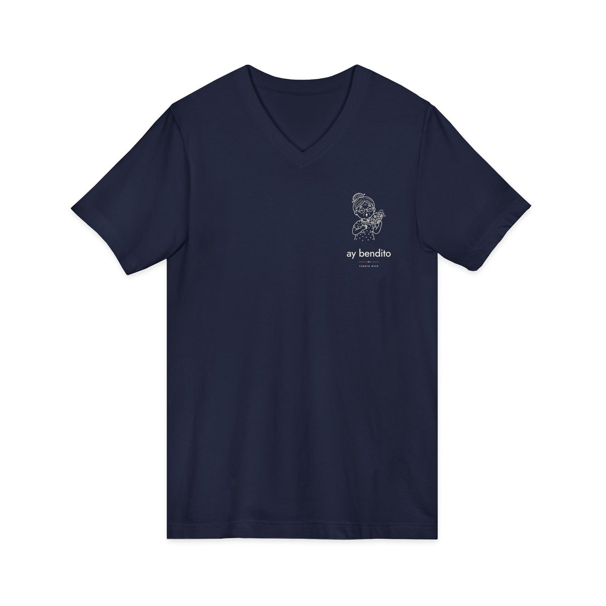 ay bendito | Camiseta cuello V Puerto Rico