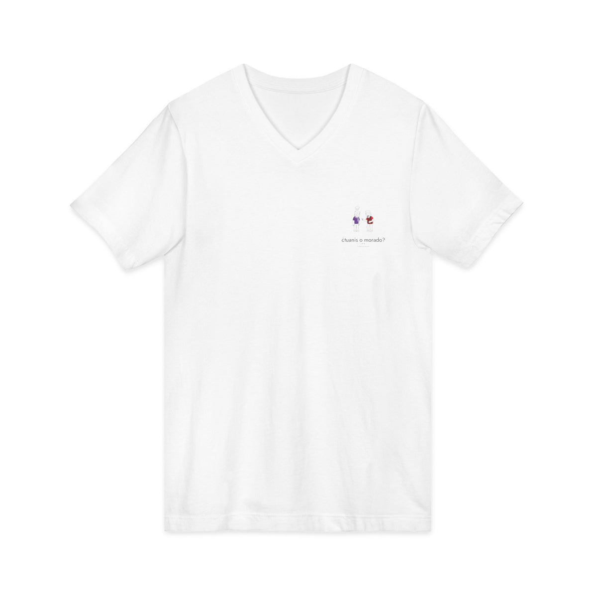 ¿tuanis o morado? | Camiseta cuello V Costa Rica
