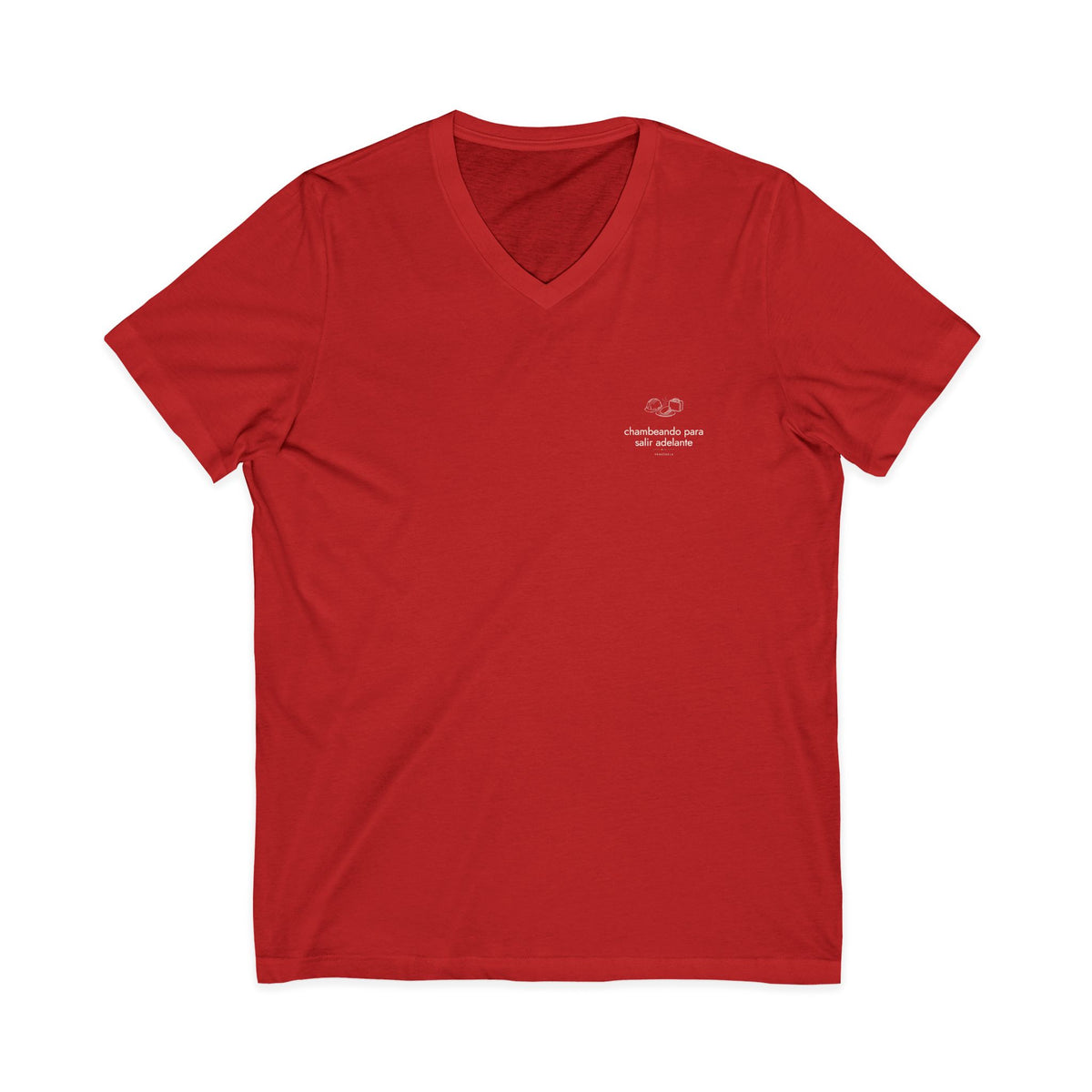 chambeando para salir adelante | Camiseta cuello V Venezuela