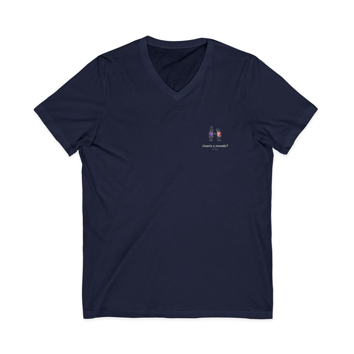 ¿tuanis o morado? | Camiseta cuello V Costa Rica